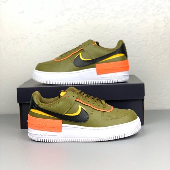 olive green and orange air force 1